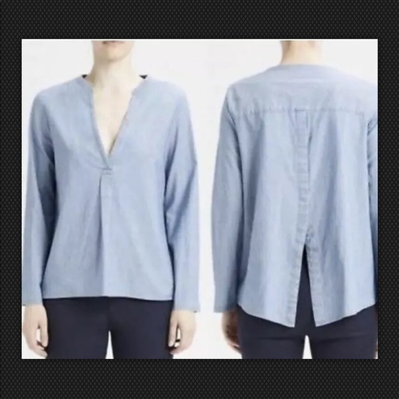 Theory ofeliah Chambray Split Back Shirt- NWT! - Picture 3 of 3